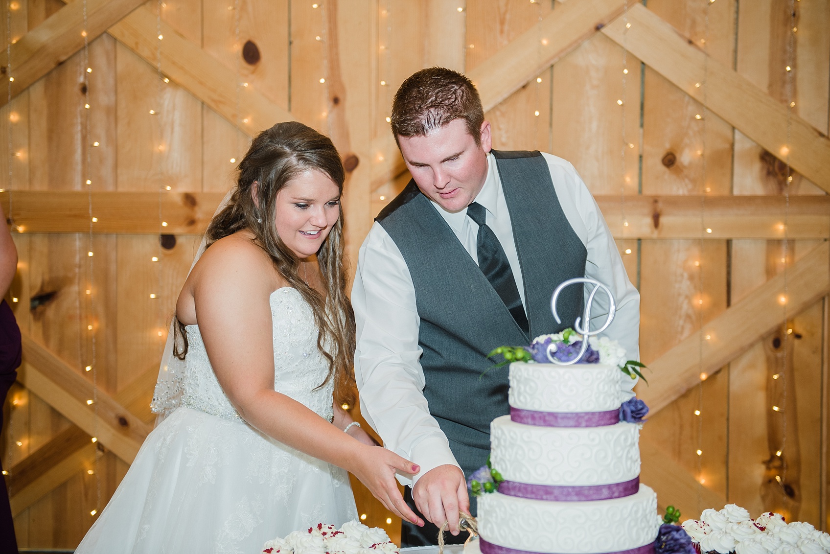 Ashley D Photography, Purple Wedding, Barn at the backwoods