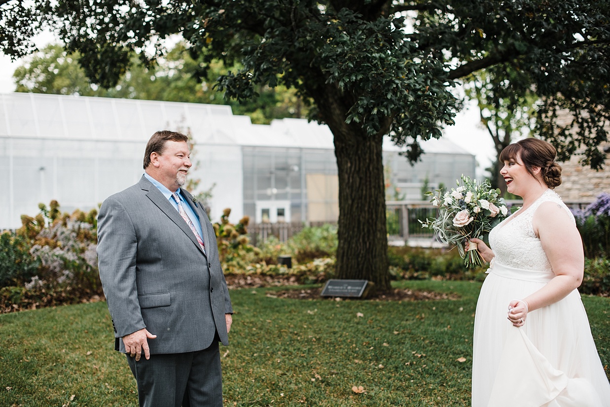 Wells Barn wedding, Ashley D Photography, Franklin Park Conservatory, Wells Barn, first look with dad