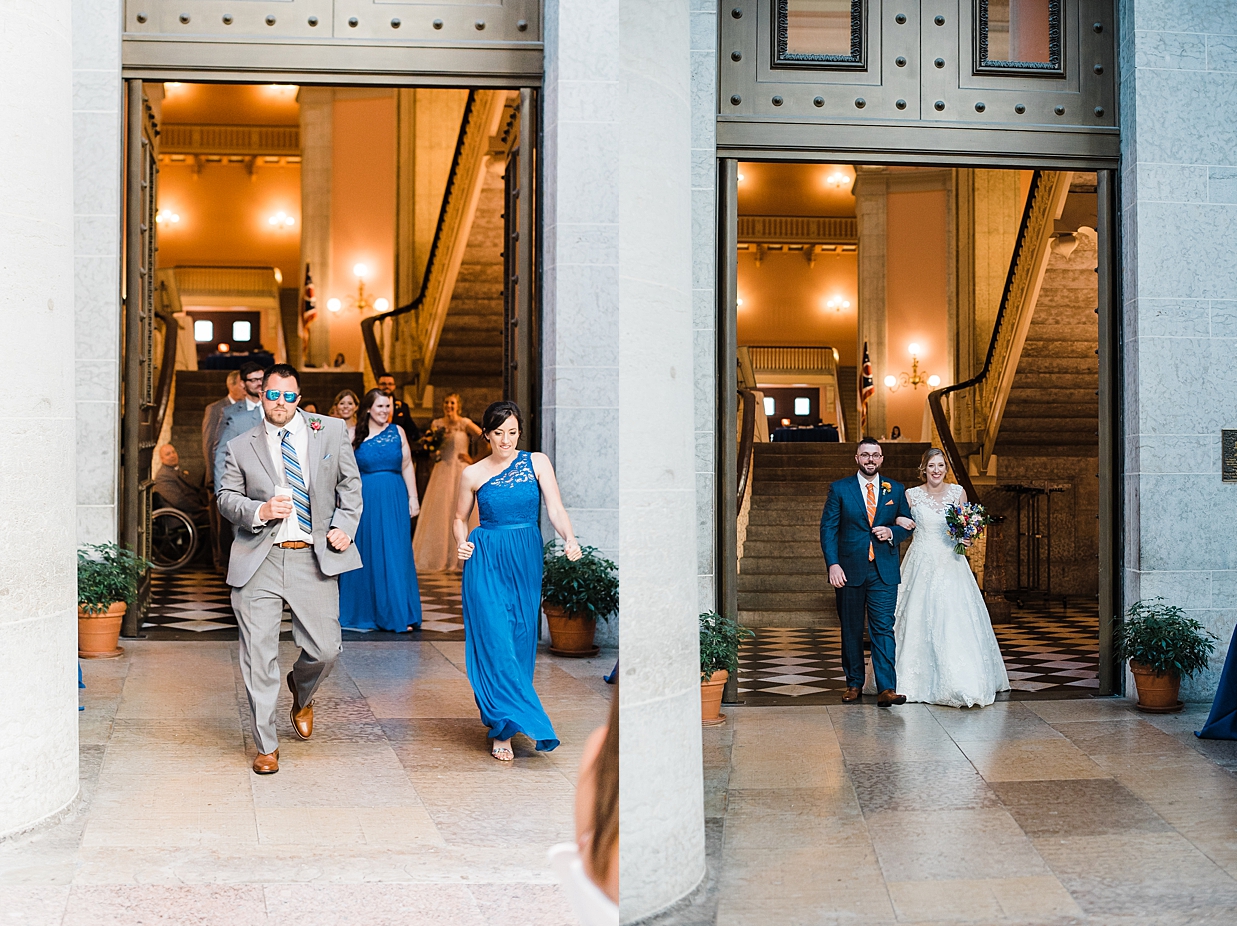Ashley D Photography, Ohio Statehouse, Royal Blue Wedding