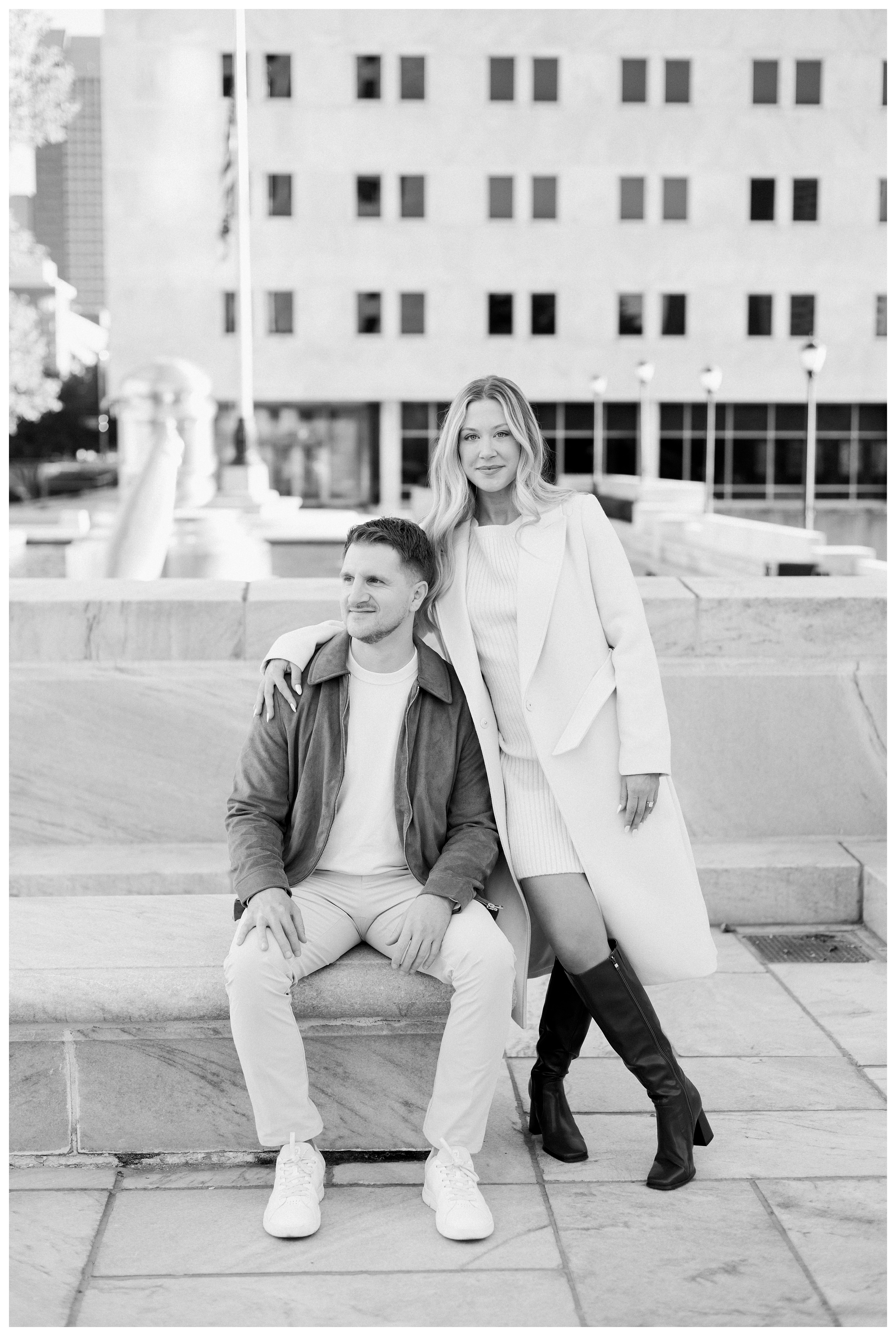 downtown columbus engagement session ashley d photos